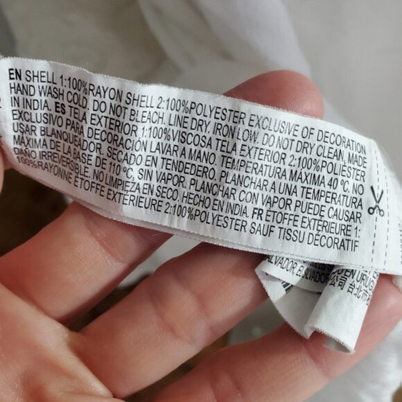 White/Off White Boho Lace Flare Sleeved Top - Picture 6 of 9